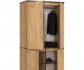 Šatní skříň s otočnými dveřmi 90cm 4D dub craft