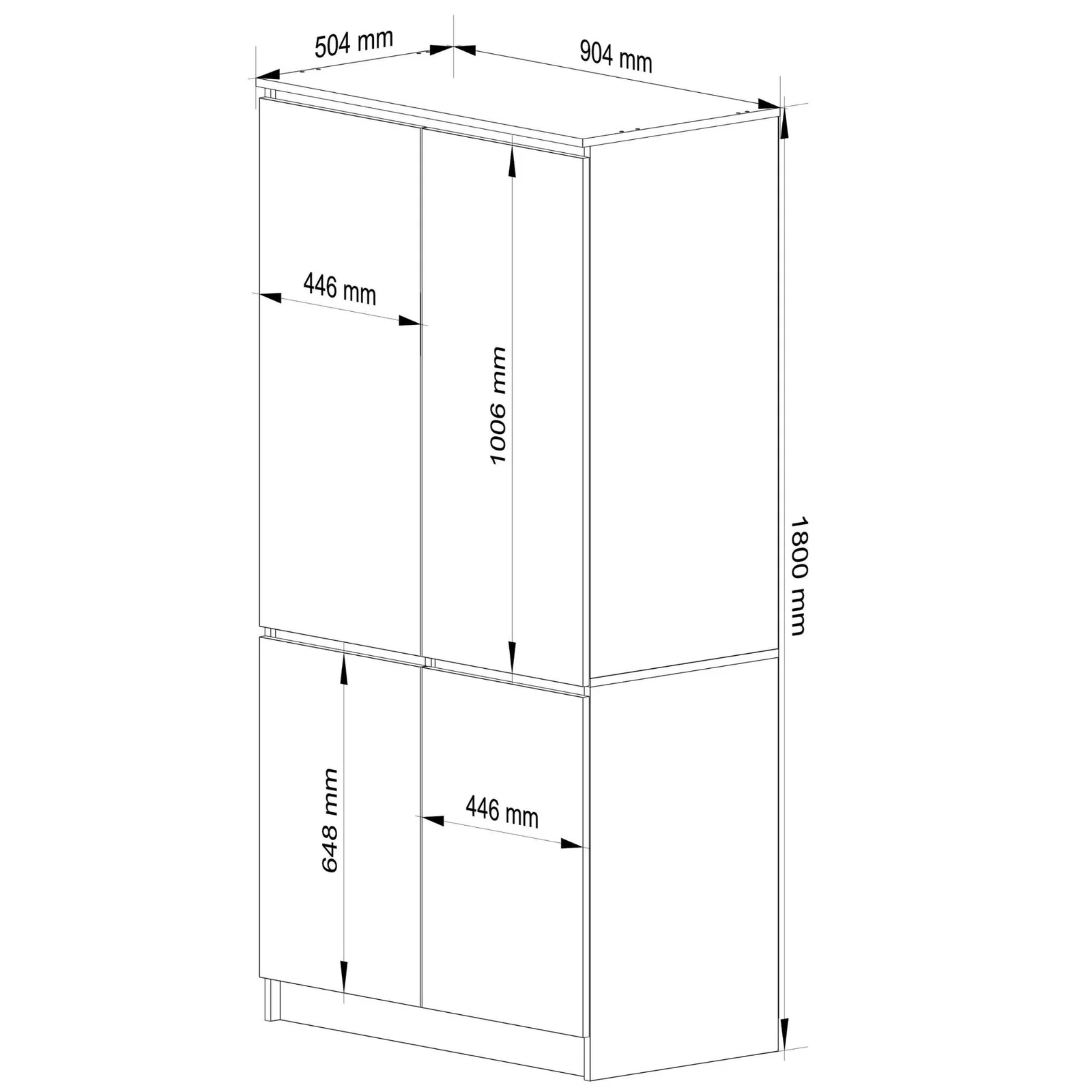 Šatníková skriňa s otočnými dverami 90cm 4D dub sonoma