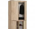 Šatní skříň s otočnými dveřmi 90cm 4D dub sonoma