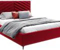 Čalouněná postel ELEGANTE 160x200 Vínová Paris s úložným prostorem kovový rošt