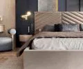 Čalouněná postel ELEGANTE 90x200 Béžová Paris s úložným prostorem kovový rošt