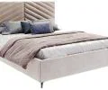 Čalouněná postel ELEGANTE 140x200 Béžová Paris s úložným prostorem kovový rošt
