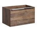 Koupelnová skříňka SANTA FE OAK 100cm + deska + umyvadlo + regál