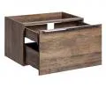 Koupelnová skříňka SANTA FE OAK 100cm + deska + umyvadlo + regál