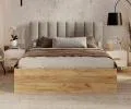 Postel GRENADA 180x200 cm se zdvižným roštem šedá