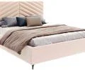 Čalouněná postel ELEGANTE 90x200 Krémová Paris s úložným prostorem kovový rošt