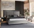 Čalouněná postel ELEGANTE 90x200 Steel Paris s úložným prostorem kovový rošt