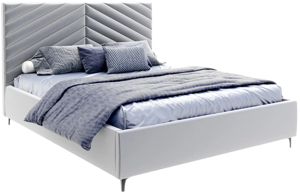 Postel Design Čalouněná postel ELEGANTE 90x200 Steel Paris s úložným prostorem kovový ...