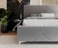 Čalouněná postel NAVARO 160x200 Steel Paris s úložným prostorem kovový rošt
