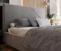 Čalouněná postel NAVARO 160x200 Steel Paris s úložným prostorem kovový rošt