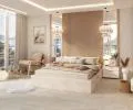 Čalouněná postel ORLANDO 180x200 Krémová Trinity s úložným prostorem kovový rošt