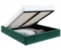 Čalouněná postel ORLANDO 160x200 Zelená Trinity s úložným prostorem kovový rošt