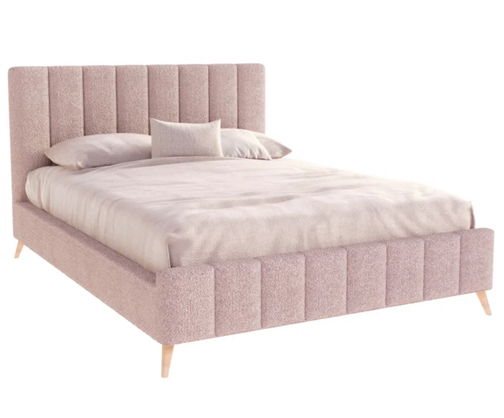 Čalouněná postel FRASCA 120x200 Růžová Boucle