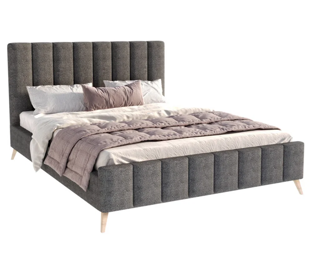Čalouněná postel FRASCA 120x200 Grafit Boucle