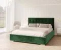 Čalouněná postel LUCERNA 90x200 Zelená Trinity s úložným prostorem kovový rošt