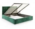 Čalouněná postel LUCERNA 90x200 Zelená Trinity s úložným prostorem kovový rošt
