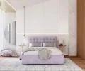 Čalouněná postel LUCERNA 160x200 Fialová Paris s úložným prostorem kovový rošt