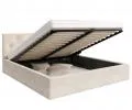 Čalouněná postel MIRAGE 90x200 Krémová Trinity s úložným prostorem kovový rošt
