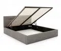 Čalouněná postel TULSA 90x200 Grafit Ottawa s úložným prostorem kovový rošt