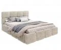 Čalouněná postel DELICATO 140x200 cm Béžová Cleo s úložným prostorem kovový rošt