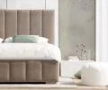 Čalouněná postel AUSTIN 90x200 cm Béžová Paris s úložným prostorem kovový rošt