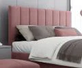 Čalouněná postel AUSTIN 90x200 cm Lososová Paris s úložným prostorem kovový rošt