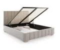 Čalouněná postel AUSTIN 180x200cm Šedá Boucle s úložným prostorem kovový rošt
