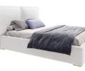 Čalouněná postel BRISTOL 180x200 Bílá Trinity s úložným prostorem kovový rošt