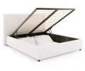 Čalouněná postel NOBILE 180x200 Bílá Paris s úložným prostorem kovový rošt
