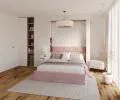 Čalouněná postel PASADENA 90x200 s kovovým roštem RŮŽOVÁ