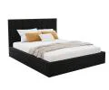 Čalouněná postel COLORADO 140x200 s kovovým zdvižným roštem ČERNÁ PARIS