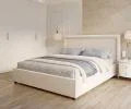 Čalouněná postel NOBILE 140x200 Krémová Paris s úložným prostorem kovový rošt