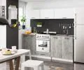 Kuchyňská sestava OLIVIA G1 – 200 cm | Bílá / Beton