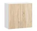 Kuchyňská linka LIMA 2,4m s vitrínou 720cm Dub Sonoma / Bílá