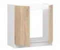 Kuchyňská linka LIMA 2,4m s vitrínou 720cm Dub Sonoma / Bílá