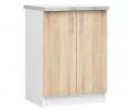 Kuchyňská linka LIMA 2,4m s vitrínou 720cm Dub Sonoma / Bílá