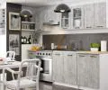 Kuchyňská sestava OLIVIA 2,4m Beton / Dub Sonoma