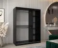 Šatní skřín s posuvnými dveřmi DOME 150cm černá