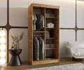 Šatní skřín s posuvnými dveřmi a zrcadlem ULTRA 100cm artisan