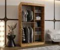 Šatní skřín s posuvnými dveřmi a zrcadlem ULTRA 120cm artisan