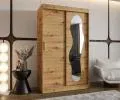 Šatní skřín s posuvnými dveřmi a zrcadlem ULTRA 120cm artisan