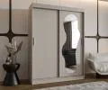 Šatní skřín s posuvnými dveřmi a zrcadlem ULTRA 150cm kašmírová
