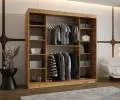 Šatní skřín s posuvnými dveřmi a zrcadlem ULTRA 200cm artisan