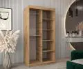 Šatní skřín s posuvnými dveřmi a zrcadlem TORINO 100cm artisan