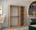 Šatní skřín s posuvnými dveřmi a zrcadlem TORINO 150cm artisan