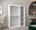 Šatní skřín s posuvnými dveřmi a zrcadlem TORINO 150cm bílá