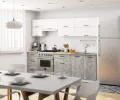 Kuchyňská skříňka OLIVIA, 3 zásuvky – 40 cm | Bílá / Beton / Dub Sonoma