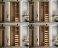 Šatní skříň s posuvnými dveřmi a zrcadlem DAVOS 120cm | DUB Artisan / bílá / černé pojezdy