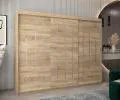 Šatní skříň s posuvnými dveřmi YORK - 250x200cm -Dub Sonoma-