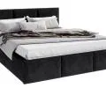Čalouněná postel AMBER 120x200 Černá Trinity dřevěný rošt